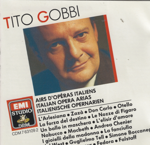 TITO GOBBI - Italian Opera Aries - CDM 7 63109 2