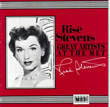 RISE STEVENS - Great Artists At The Met - MET 114CD