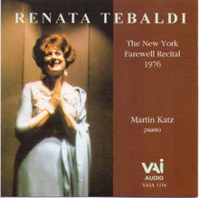 Renata Tebaldi - The New York Farewell Recital - VAIA 1116