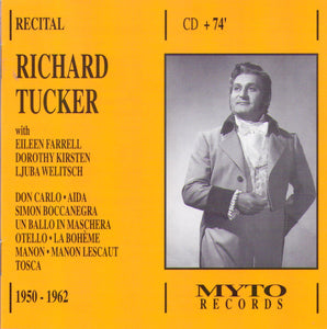 RICHARD TUCKER - Recital - 1 MCD 962.143