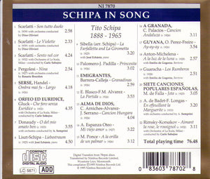 TITO SCHIPA - In Song - NI 7870