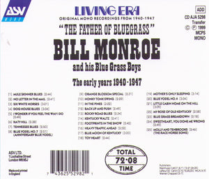 BILL MONROE - The Father Of Bluegrass - CD AJA 5298