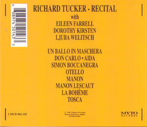RICHARD TUCKER - Recital - 1 MCD 962.143
