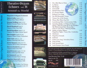 THEATRE ORGAN ECHOES - Around the World - Vo. 4 - MSSCD 11