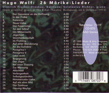 DIETRICH FISCHER DIESKAU/Sviatoslav Richter - Wolf: 26 Morike Lieder - MACD 870