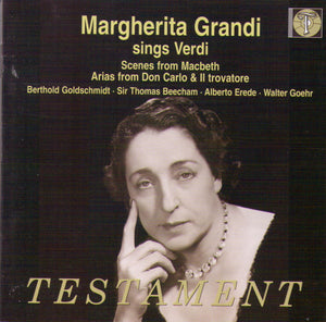 MARGHERITA GRANDI - Sings Verdi - SBT 1402
