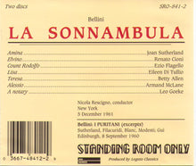 JOAN SUTHERLAND 'La Sonnambula' - 2-CD-SRO 841