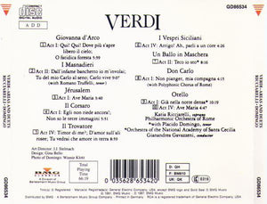 PLACIDO DOMINGO 'Verdi Arias & Duets' GD 86534
