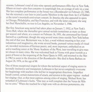 LOTTE LEHMANN - THE MET CENTENARIANS - MET 703 CD