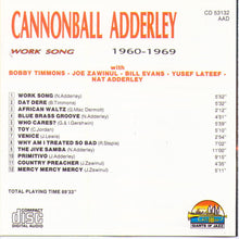 CANNONBALL ADDERLEY - "Work Song" - 1960-1969 - CD 53132
