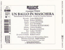 CARLO BERGONZI 'Un Ballo In Maschera' RPV 32669 (2-cd Set)