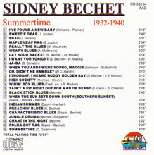 SIDNEY BECHET - Summertime - 1932-1940 - CD 53104