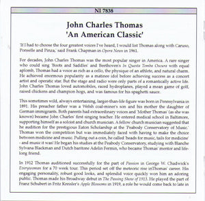 JOHN CHARLES THOMAS "An American Classic" - NI 7838