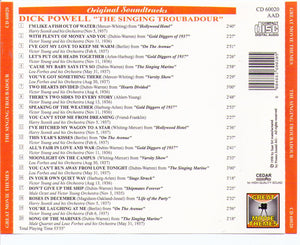 DICK POWELL "The Singing Troubadour" - CD 60020