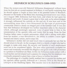 HEINRICH SCHLUSNUS - Schubert Lieder - NI 7883