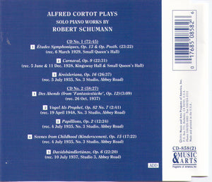 Alfred Cortot: Schumann - 2-CD-MACD858 (2)