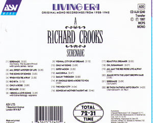 RICHARD CROOKS - Serenade - CD AJA 5240