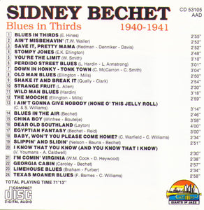 SIDNEY BECHET - Blues In Thirds - 1940-1941 - CD 53105