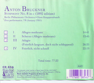 Knappertsbusch - BRUCKNER: Symphony No. 8 in C - 1-CD-MACD 856 (1)