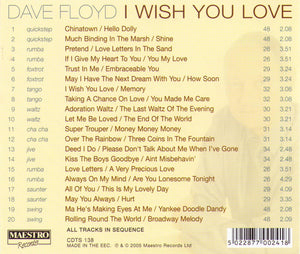 DAVE FLOYD "I Wish You Love" CDTS 138