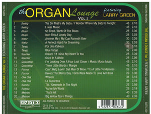 LARRY GREEN 'The Organ Lounge Vol. 3'  CDTS 230