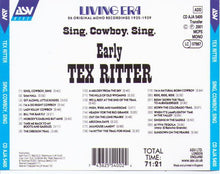 TEX RITTER 'Sing, Cowboy, Sing' CD AJA 5400