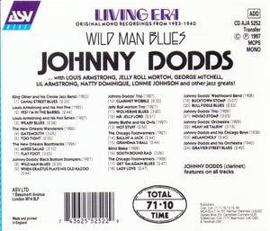 JOHNNY DODDS "Wild Man Blues" CD AJA 5252
