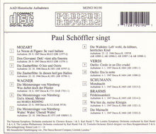 PAUL SCHOFFLER - Arien und Szenen - 90190