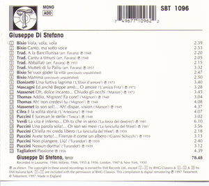Giuseppe di Stefano - Arias & Songs - SBT 1096