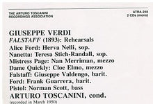 FALSTAFF (Toscanini) 1950 REHEARSALS - MACD 248 (2)