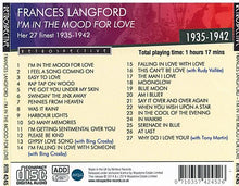 FRANCES LANGFORD 'I'm In The Mood  For Love' - RTR 4245