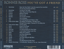 RONNIE ROSS "You've Got A Friend' CDTS 268