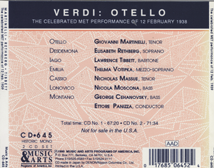 VERDI: OTELLO - 2-CD 645