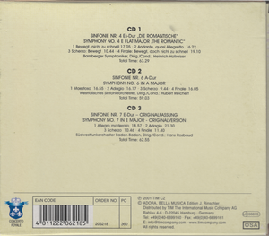 ANTON BRUCKNER/6 SYMPHONIES/ 3-CD SET 206218