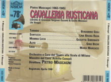 MASCAGNI: Cavalleria Rusticana - 2CD 78031