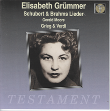ELISABETH GRUMMER 'Schubert & Brahms Lieder' - SBT 1086