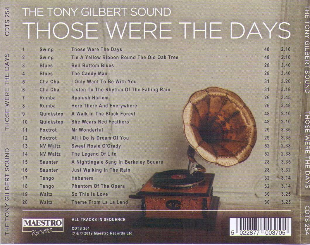 TONY GILBERT 'Those Were The Days' CDTS 254