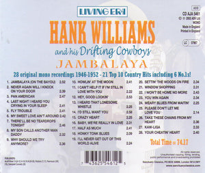 HANK WILLIAMS - Jambalaya - CD AJA 5461