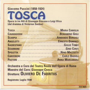 TOSCA - Gigli/Caniglia/Borgioli 2CD 78025 (2-cd Set)