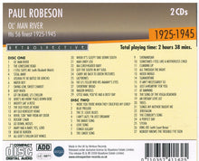 PAUL ROBESON - Ol' Man River - His 56 Finest - RTS 4116 2-cd Set