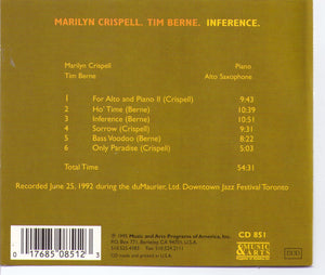 Marilyn Crispell/Tim Berne 'Inference' MACD-851