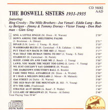THE BOSWELL SISTERS 1931-1935 - CD 56082