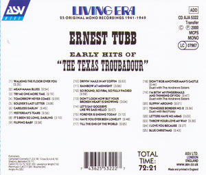 ERNEST TUBB - The Texas Troubadour - CD AJA 5322