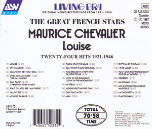 MAURICE CHEVALIER - "Louise" - CD AJA 5233