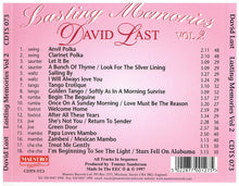 DAVID LAST 'Lasting Memories' - Vol. 2 CDTS 073