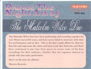 THE MALCOLM WILCE DUO 'Dance The Night Away' CDTS 083