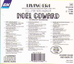 Noel Coward "I'll See You Again" -  CD AJA 5126